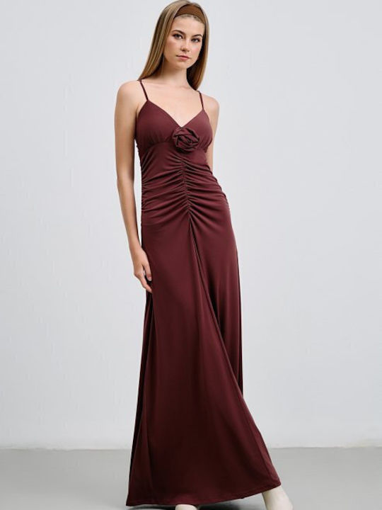 Summer Maxi Evening Dress Burgundy