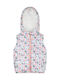 Kids Quilted Sleeveless Short Jacket with Hood Multicolour