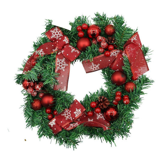 Crăciun Decorativ Plastic Coroană de flori cu Diametru 35cm.