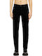 Men's Elastic Jeans Pants with Regular Tapered Fit Black