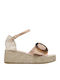 Women's Suede Platform Espadrilles Pink