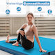 Costway Αναδιπλούμενο Στρώμα Pilates Μπλε (122x122cm)