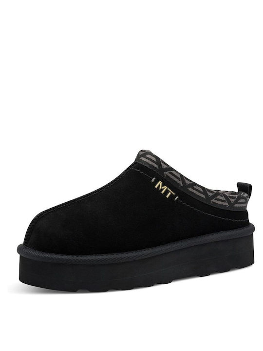 Mules mit Absatz in Schwarz Farbe