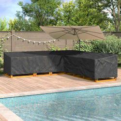 vidaXL Waterproof Couch Cover Black 325x325x80cm