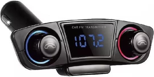 Modulator Auto Cititor de Carduri Bluetooth Handsfree Funcție de Încărcare Telefon Negru
