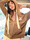 Women's Sweatshirt Jacket Hooded Ivory