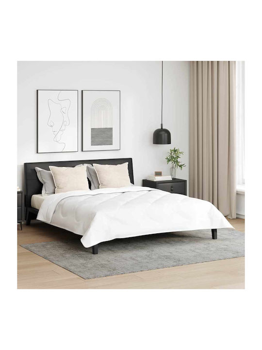 vidaXL Задайте Одеяло Кинг сайз 240x200см. Бял