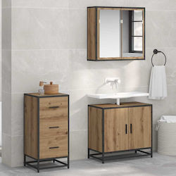 vidaXL Cabinet de baie L35.5xA35xÎ76cm Stejar