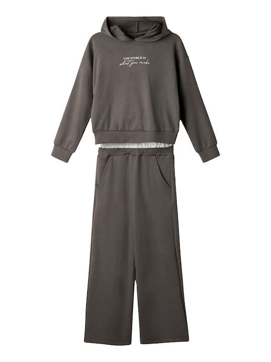 Kids Sweatpants Set Anthracite 2pcs