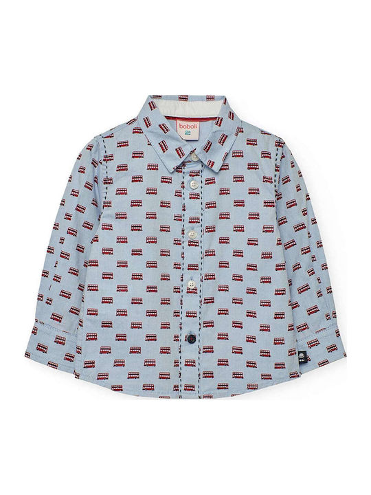Kids Shirt Long Sleeve Light Blue Long Sleeves Shirt
