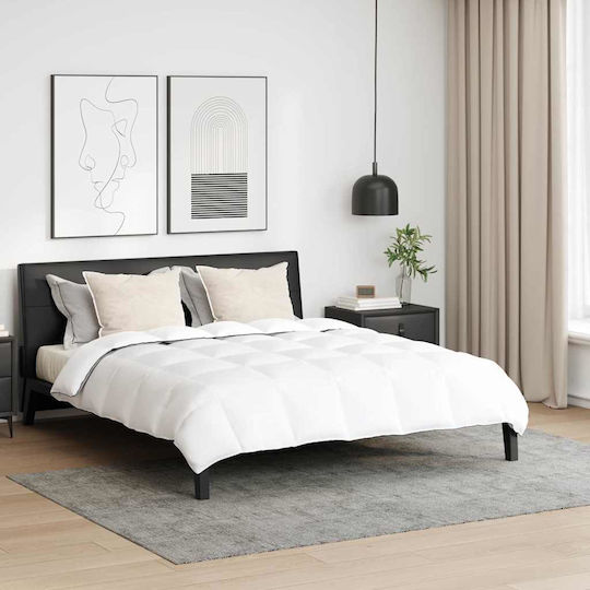 vidaXL Bettdecken-Set Doppelbett mit Microfiber-Füllung 200x220cm White 3Stück