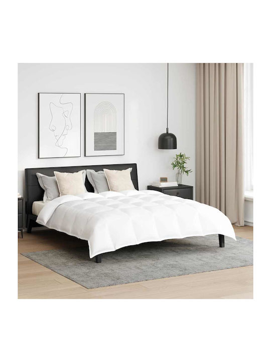 vidaXL Bettdecken-Set Doppelbett mit Microfiber-Füllung 200x200cm White 3Stück