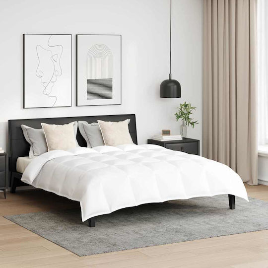 vidaXL Bettdecken-Set Doppelbett mit Microfiber-Füllung 200x220cm White 3Stück
