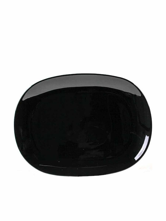 Estia Opal Serving Platter Oval made of Porcelain Black 30x22cm