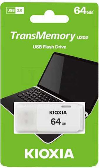 Kioxia Usb 2.0 Memory Flash Drive 64 Gb Usb Type-a White