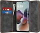 Techsuit Confy Cover Motorola Moto Book Silicone / Synthetic Leather Black (Motorola Moto G56)