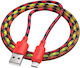 Hoco Regular USB 2.0 spre micro USB Cablu Roșu 1m 1buc
