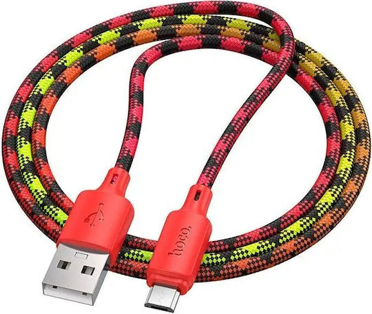 Hoco Regular USB 2.0 spre micro USB Cablu Roșu 1m 1buc