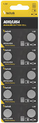 Technik Алкални Батерии LR54 / SR54 / LR1130 1.5V 10бр Technik Алкални Батерии LR54 / SR54 / LR1130 1.5V 10бр
