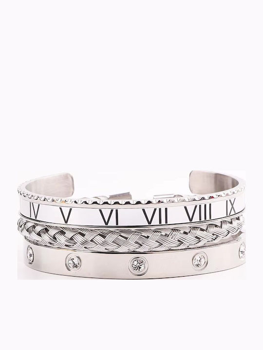 Legend Accessories Damen Set Armbänder Handschellen aus Stahl