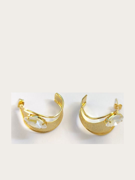 Loua Jewels Σκουλαρίκια Κρίκοι με Πέτρες