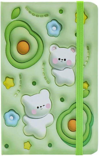 Tesoro Notebook 80 Sheets A6 with Elastic Green
