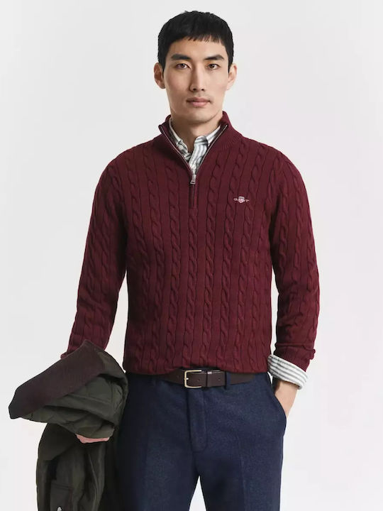 Gant Πουλόβερ Μακρυμάνικο Bordeaux Melange