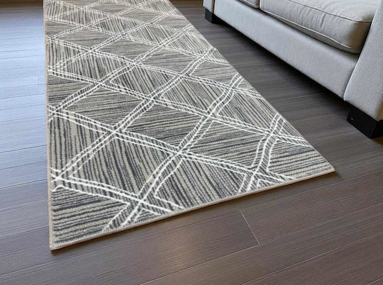 Linea Home 2569 Rutschfestes Rechteckiges Wohnzimmer Teppich Grau 140x200cm