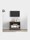 TV-Ständer aus Metall & Holz Alt Holz M61xT40xH46cm