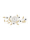 Keskor Wall Clock Metallic White 118x52cm