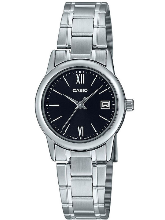 Casio Collection Damen Uhr mit Silber Metallarm...