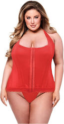 Κόκκινος Κορσές Baci Lingerie Bustier Plus Size Red