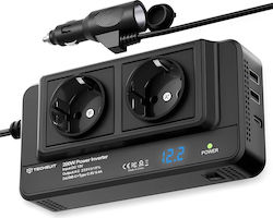 Techsuit Inverter Αυτοκινήτου 200W για Μετατροπή 12V DC σε 220V AC με 3xUSB Techsuit Inverter Αυτοκινήτου 200W για Μετατροπή 12V DC σε 220V AC με 3xUSB