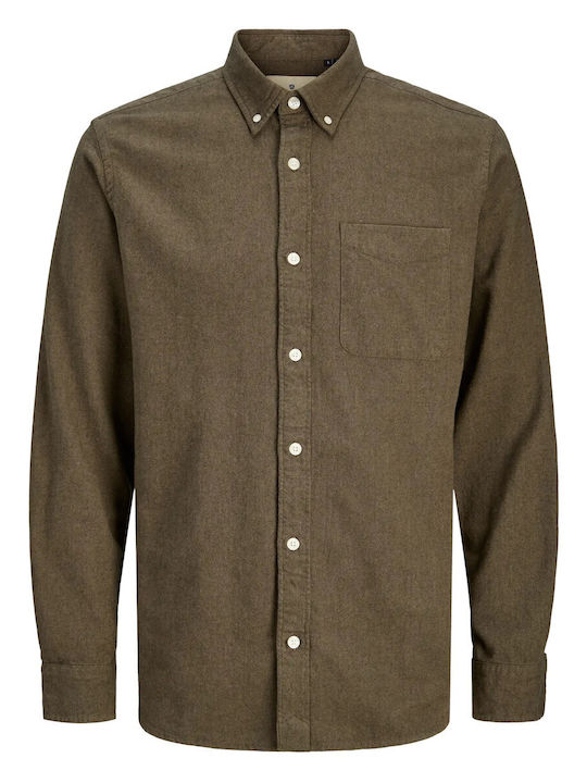 Jack & Jones Long-sleeved Denim Shirt Stone Gray