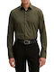 Long-sleeved Cotton Shirt Green