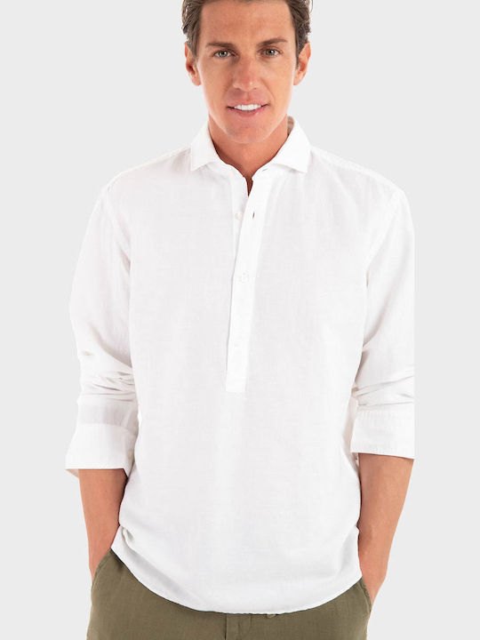Regular-fit Μακρυμάνικo Πουκάμισο White