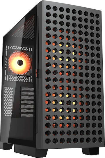 Cougar Airface Eco RGB Gaming Midi Tower Κουτί Υπολογιστή με Πλαϊνό Παράθυρο Μαύρο