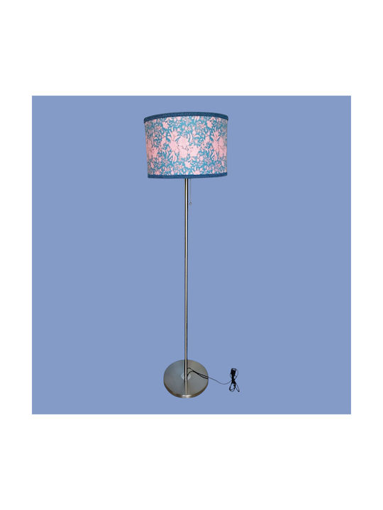 Lampadare De Podea Albastru & Somon Bază Negativă Dimensiuni 35*20 E27