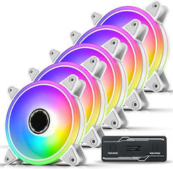 Ezdiy-fab Case Fan 120mm 5pcs White