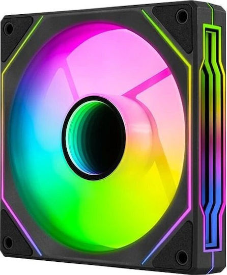Aerocool Phantom M-3R Обратен Перкa Вентилатор за Кутия 120mm 1800rpm 50.2cfm с ARGB Осветление и Свързване 3-Pin 4-изводна ШИМ
