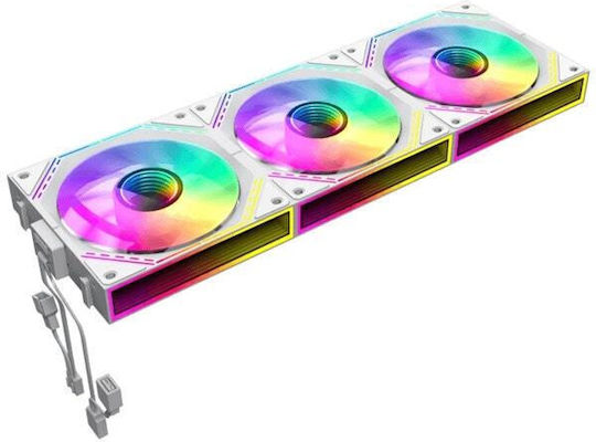 GameMax FN12A-S3I Case Fan 120mm με RGB Φωτισμό 3τμχ Λευκό