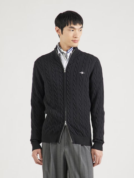 Cardigan Tricotat pentru Bărbați Black