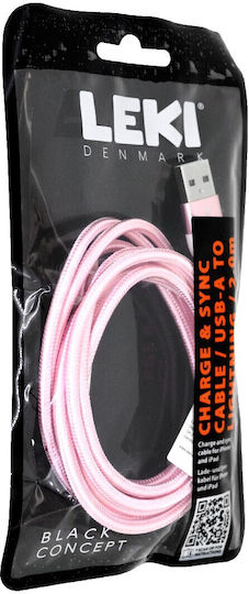 Leki Geflochten USB-A zu Lightning Kabel Schwarz 2m