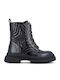 Kids Boots from Patent Leather with Zipper Black