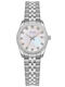 Le Dom Crystals Womens Watch 28mm Battery with Silver Metal Bracelet