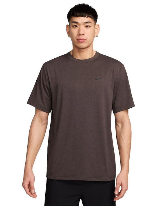 Nike Dri-fit Dri-Fit Αθλητικό T-shirt Καφέ