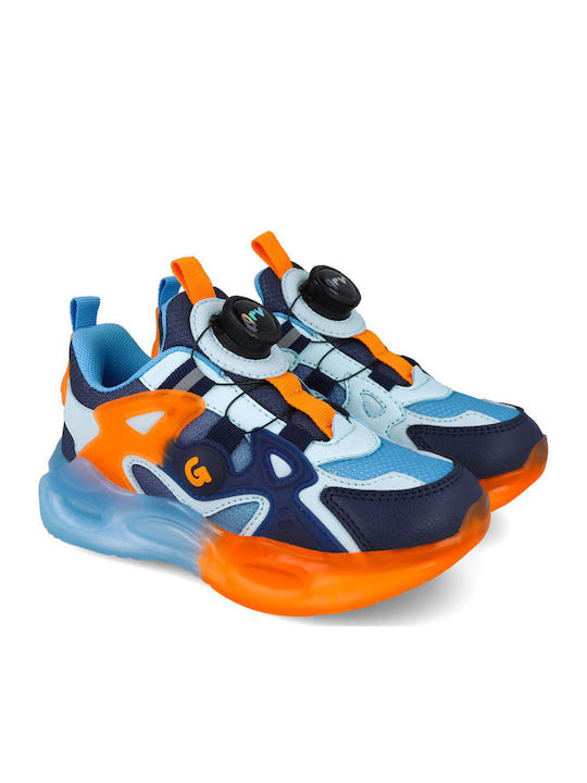 Kids Sneakers Anatomic Slip-On with Lights Blue
