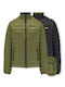 Μπουφάν Puffer Αδιάβροχο Διπλής Όψης Khaki/black