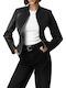 Women's Biker Jacket for Winter Black
