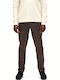 Paul Trousers Elastic in Regular Fit Brown
